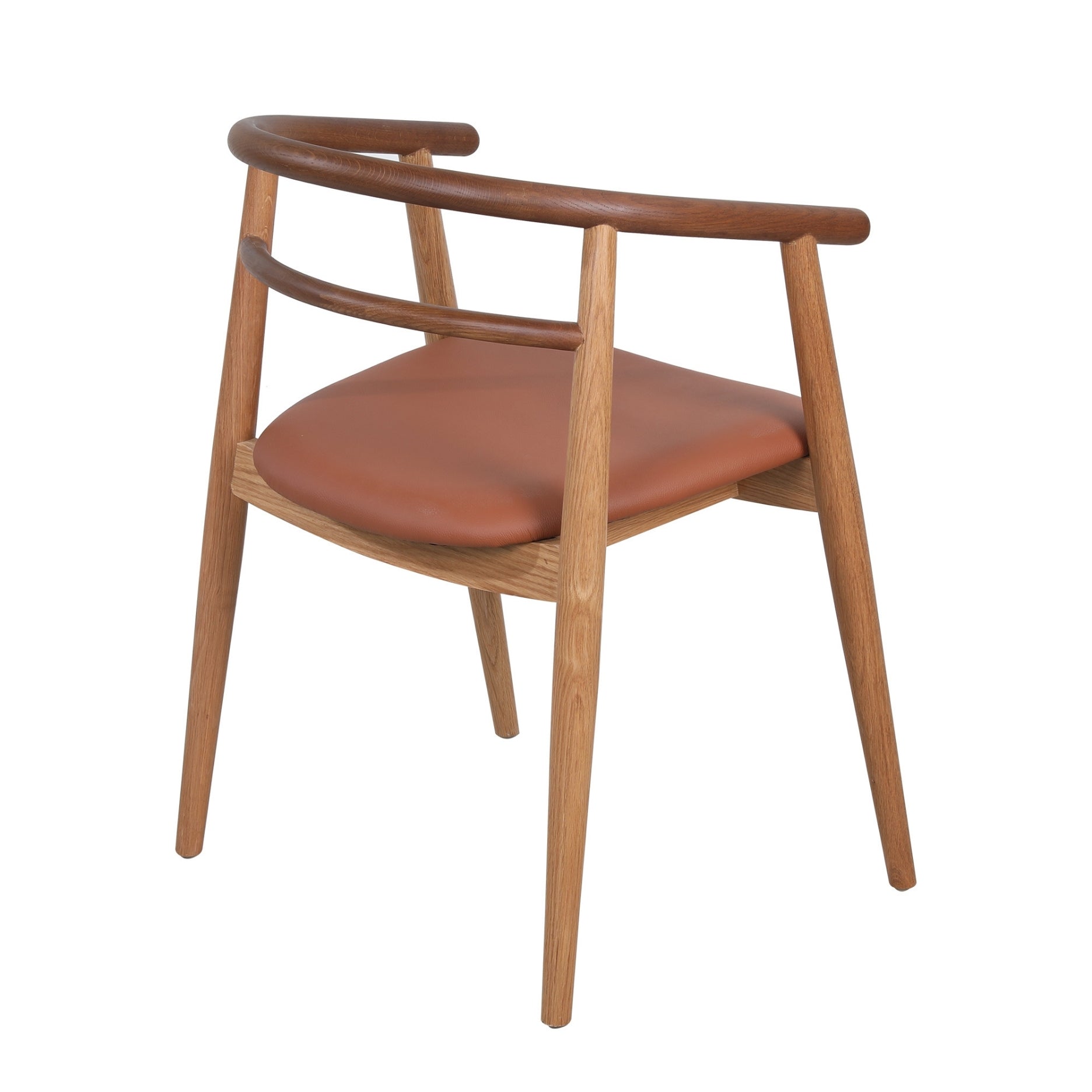 Søndervig, massiv eg - lædersæde